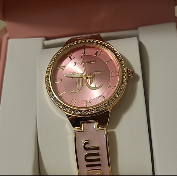 Juicy Couture Pink and Gold Women's Watch - Picture 8 of 10